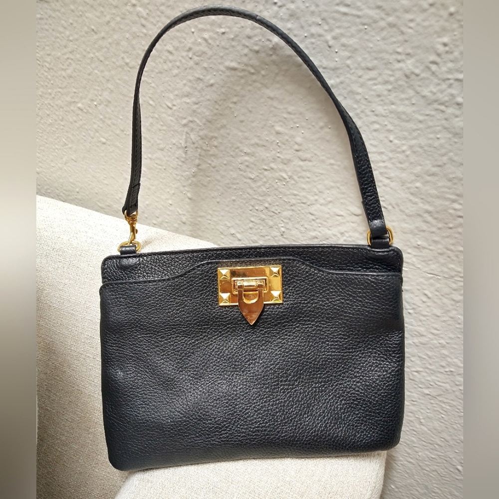 Carla G Black Leather Small Purse